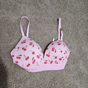 PINK Victoria's Secret Wireless Push-up Bra 34DD, Cherry Pink